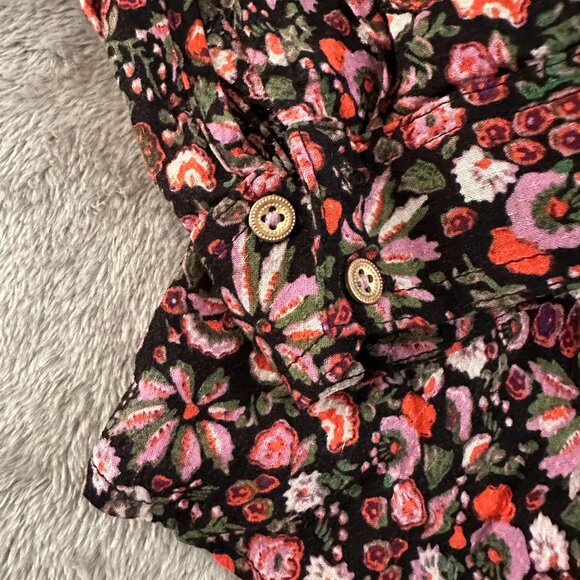 Maeve Anthropologie Long Sleeve Ditsy Floral Blouse Shirt Top SMALL - Picture 2 of 6